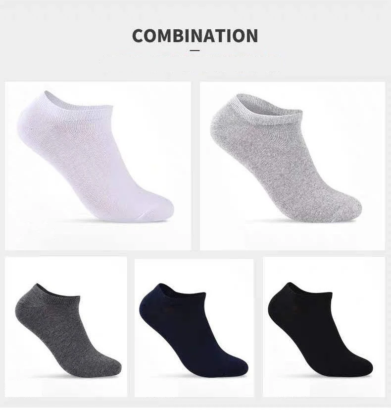 

Men's and women's socks low-rise shallow port ship socks, solid color invisible socks, four seasons short unisex cotton socks