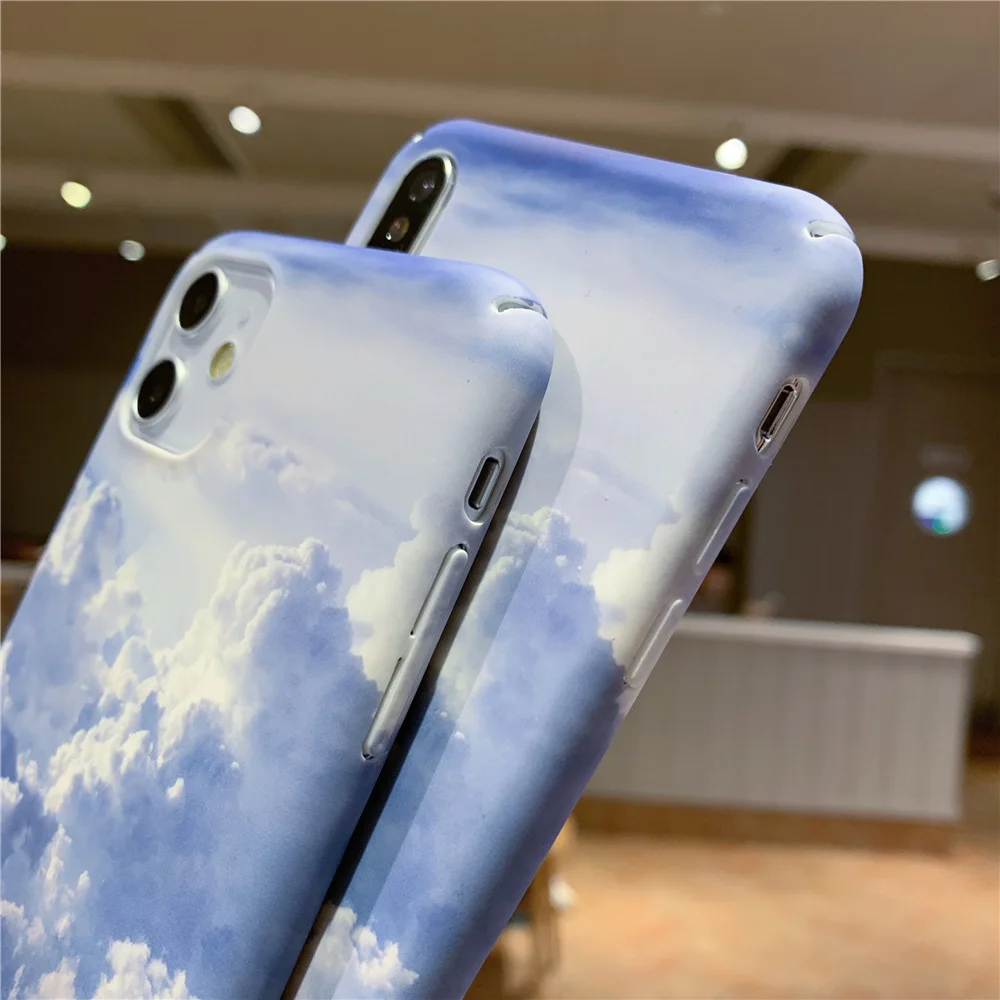 Тонкий чехол Blue Sky Cloud для Honor V9 V10 9 10 20 LITE V20 8X 9I 10I 20I 20S 9X PRO милый Жесткий пластиковый