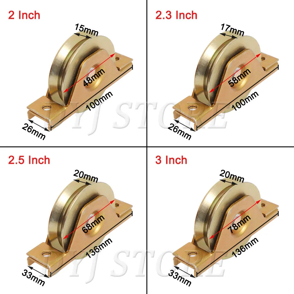 2-3 inch Sliding Gate Wheels V Groove Caster with Bracket Heavy Duty Internal For Steel Frame | Обустройство дома