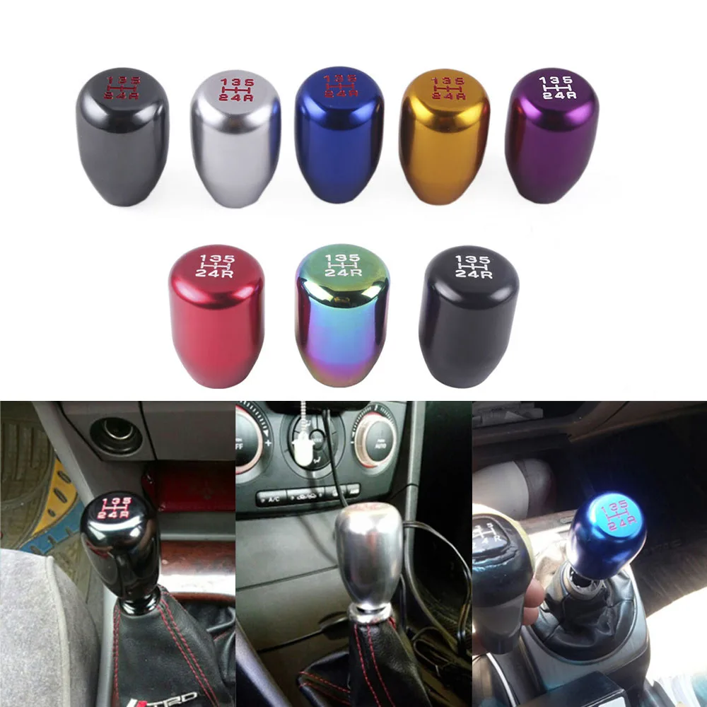 

Universal Aluminum Racing 5 Speed Gear Manual Car Gear Shift Knob For Honda Acura Manual Transmission Lever Shifter RS-SFN010
