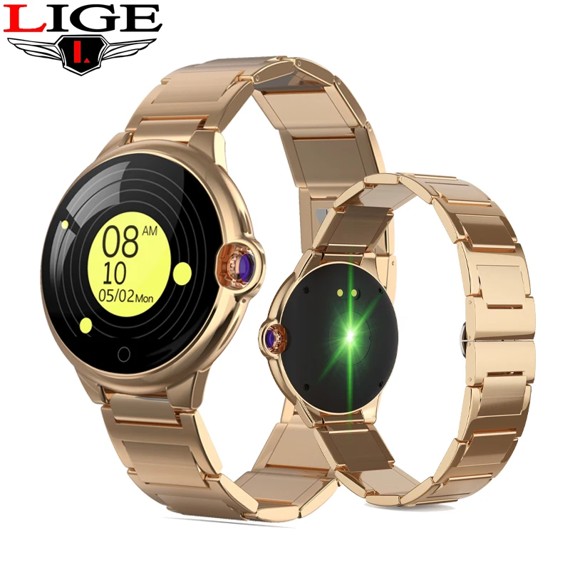 LIGE Смарт часы для мужчин и женщин водонепроницаемый кислородный монитор
