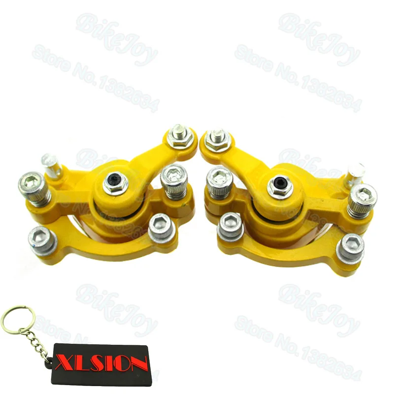 Мотоциклетный тормоз карта желтый левый и правый дисковый суппорты для