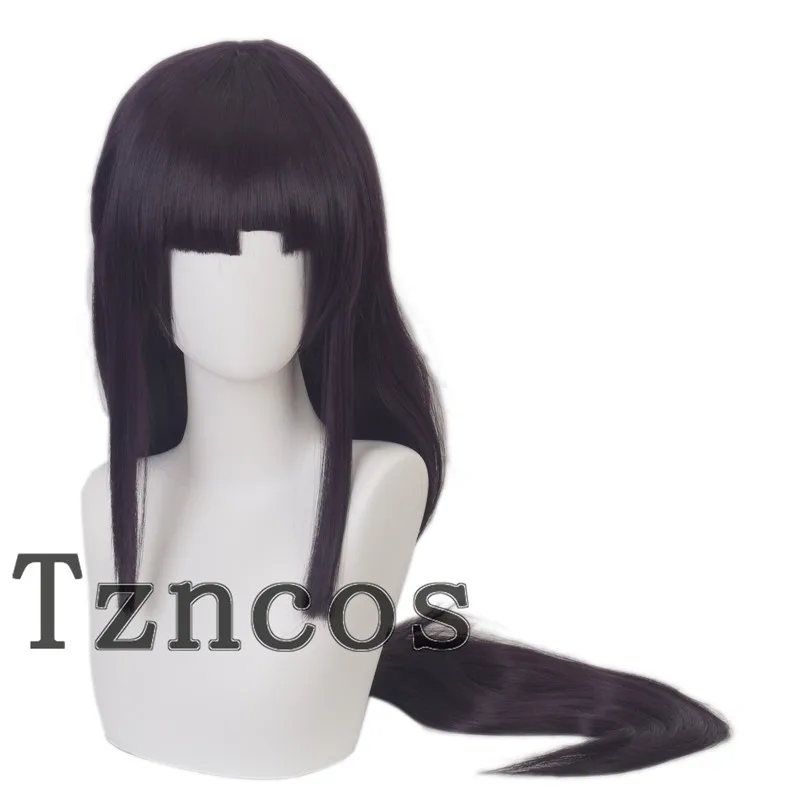 

Длинный парик для косплея Tzncos из аниме «данганронпа», термостойкие синтетические волосы темно-фиолетового цвета