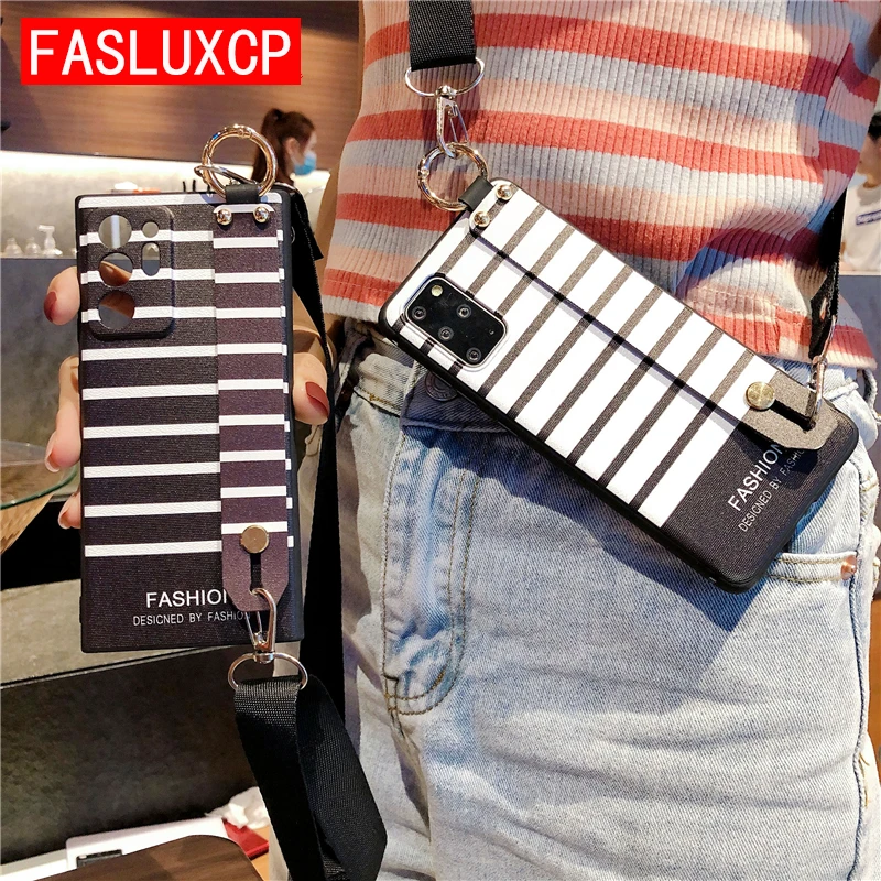 

Crossbody Lanyard Geometric Wrist Strap Holder Case for Xiaomi Mi POCO X3 Mi 10 Ultra 9 9T 9 Lite 8 A1 A2 Redmi Note 9 8 7 Pro 5