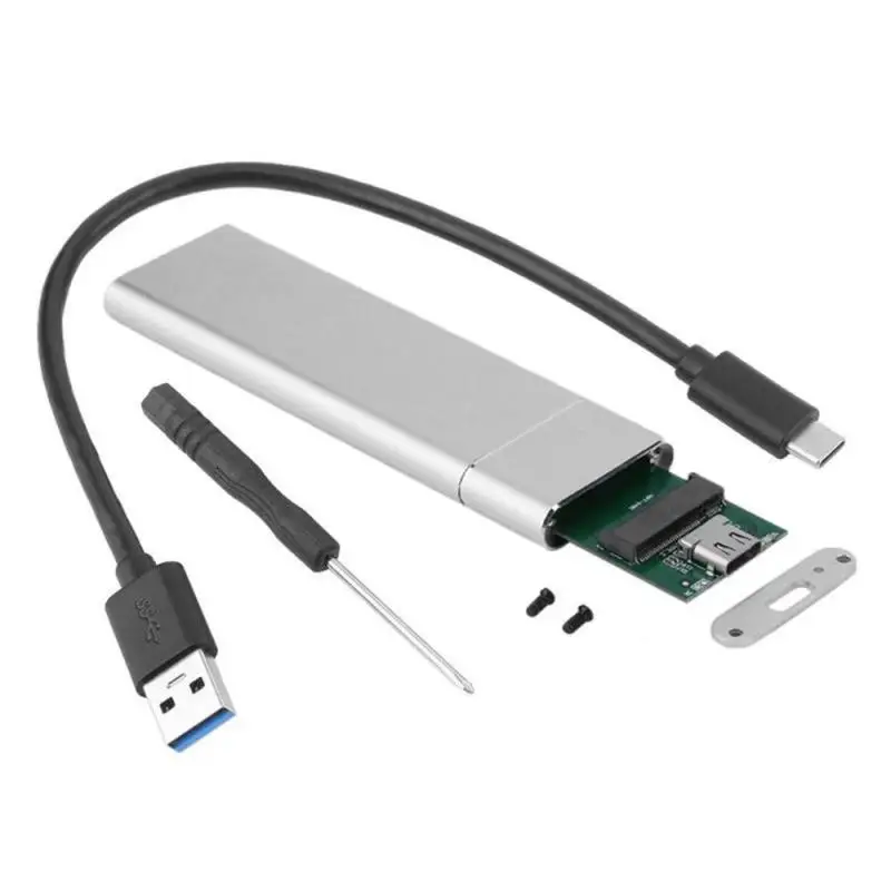 Чехол для мобильного жесткого диска с USB 3 1 на M.2 NGFF SSD Тип C адаптер карта Внешний