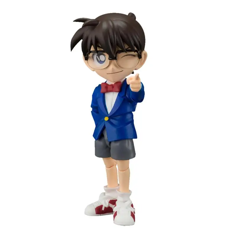 

Bandai Detective Conan Anime Figure Conan Edogawa Skateboard Cute Cartoon Character Model Desktop Ornaments 9Cm Collectibles Toy
