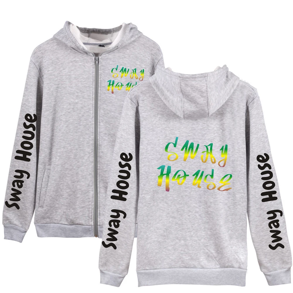 Худи на молнии в стиле хип-хоп для отдыха с принтом | Мужская одежда
