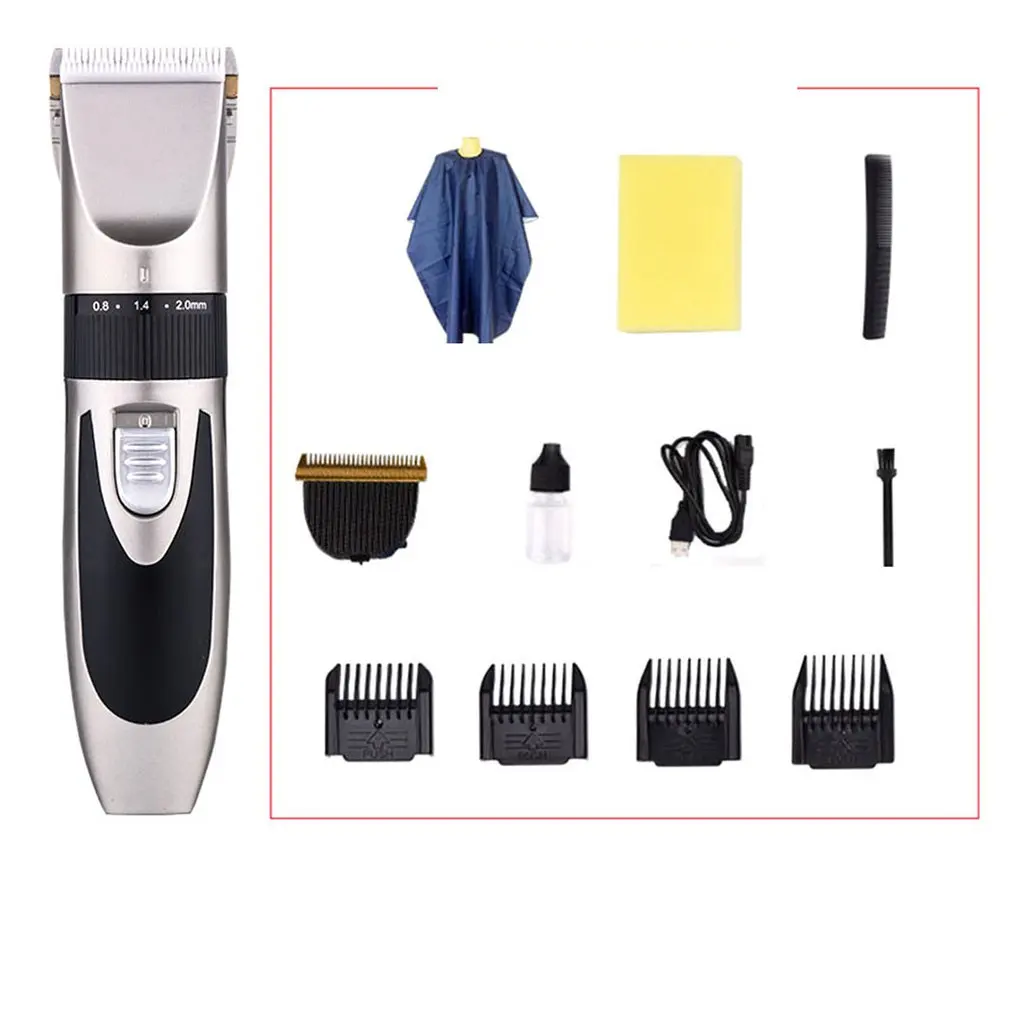 

Электрическая машинка для стрижки волос X1 с низким уровнем шума, Аккумуляторный триммер с титановыми керамическими лезвиями, салонная Мужс...