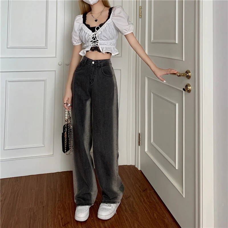 Cheap wholesale 2021 spring  autumn new fashion casual Denim women Pants woman female OL  jeans At0828M