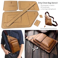chest bag making template diy handmade leather men chest bag sewing pattern craft supplies model board cut accurately reusable
