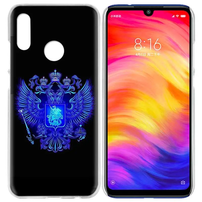 Чехол для Xiaomi Redmi Note 7 7A фотоаппаратов моментальной печати 7S 6 6A 5 Y3 K20 mi 8 до 9 лет CC9 CC9E A1 A2 A3 играть F1 Lite Pro Plus флаг России герб