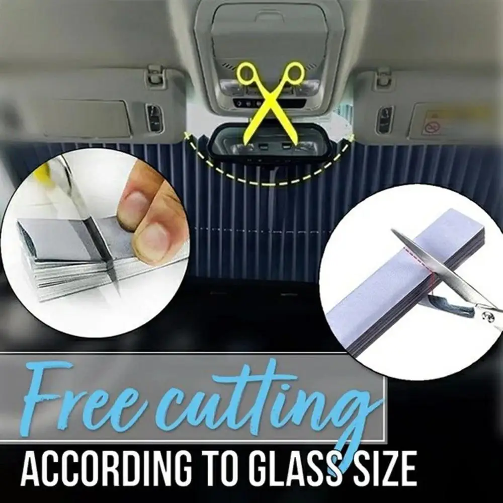 

Telescopic Shade Aluminum Film Heat Insulation Sunscreen For Sun Protection Front Gear Windshield Summer Car Sunshade