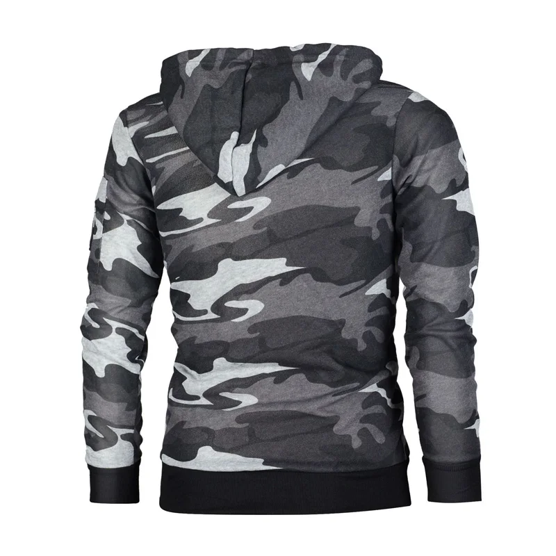Мужская модная повседневная камуфляжная толстовка осенне зимние куртки для бега