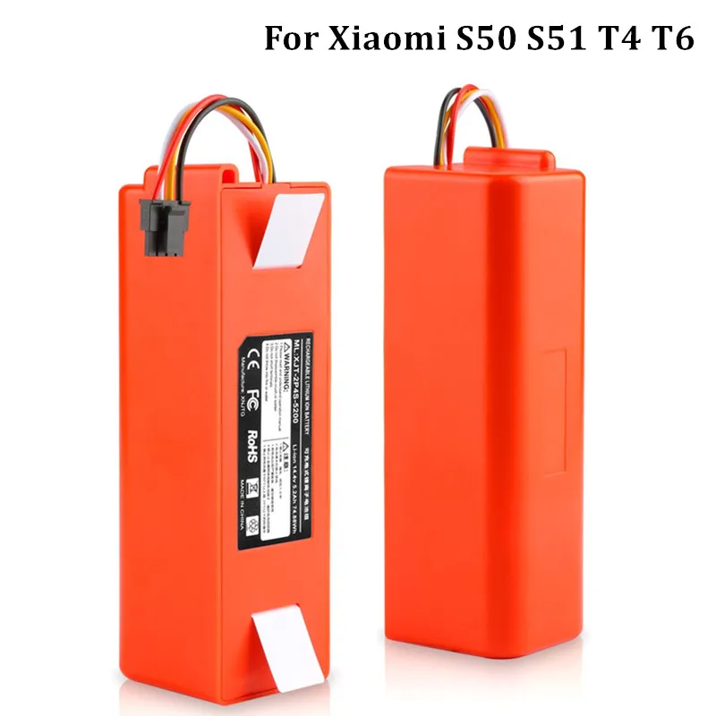 

5200mAh/6500mAh li-ion Battery for xiaomi mi robot roborock S50 S51 T4 T6 S55 Robotics cleaner parts Vacuum Cleaner accessories