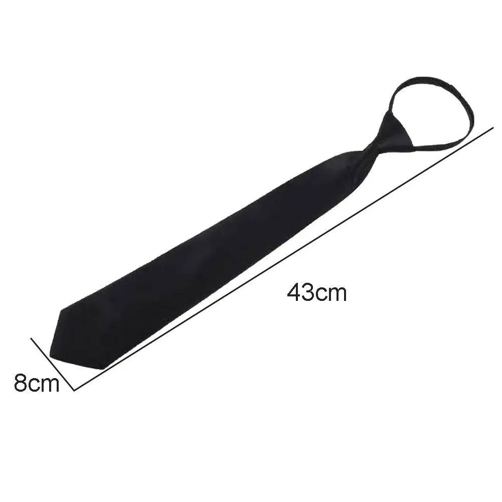 

3Pcs Doorman Steward Men Women Lazy Zipper Necktie Funeral Clothing Accessories