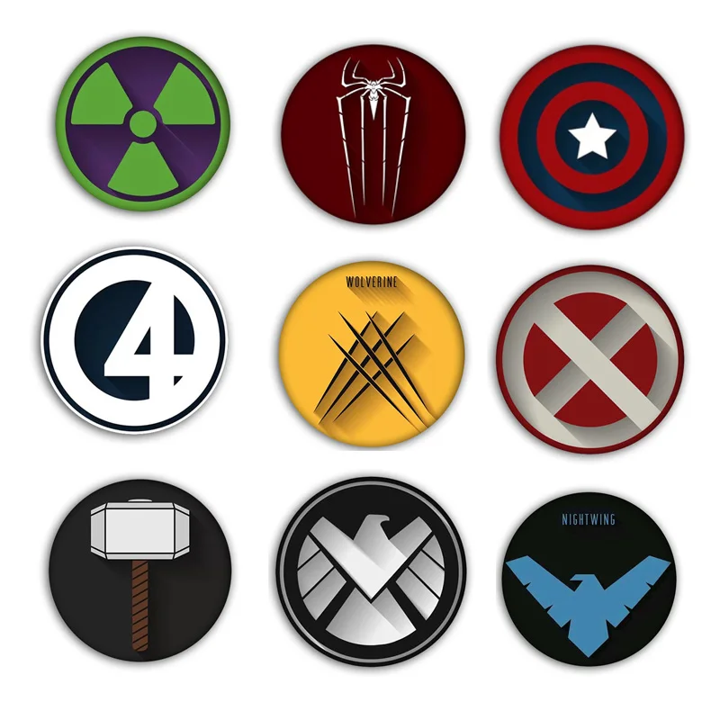 С принтами &quotMarvel&quot &quotМстители&quot 3 Бесконечность войны фигурки игрушки брошь