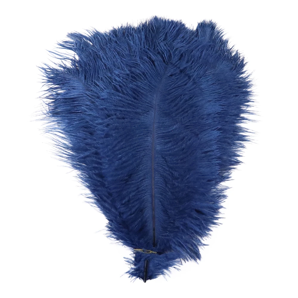 

Blue White Ostrich Feather 25-30cm/10-12inch Natural Plume For Wedding Party Home Handicraft Decoration Craft Feathers