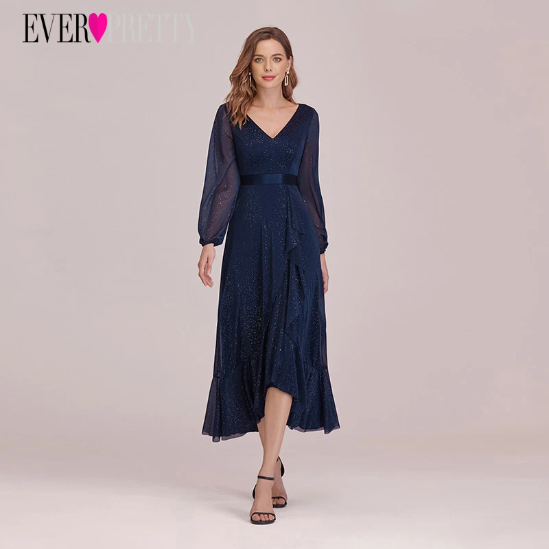 Женские Элегантные вечерние платья на Рождество 2021 robe femme Vestidos EP00342NB темно синие