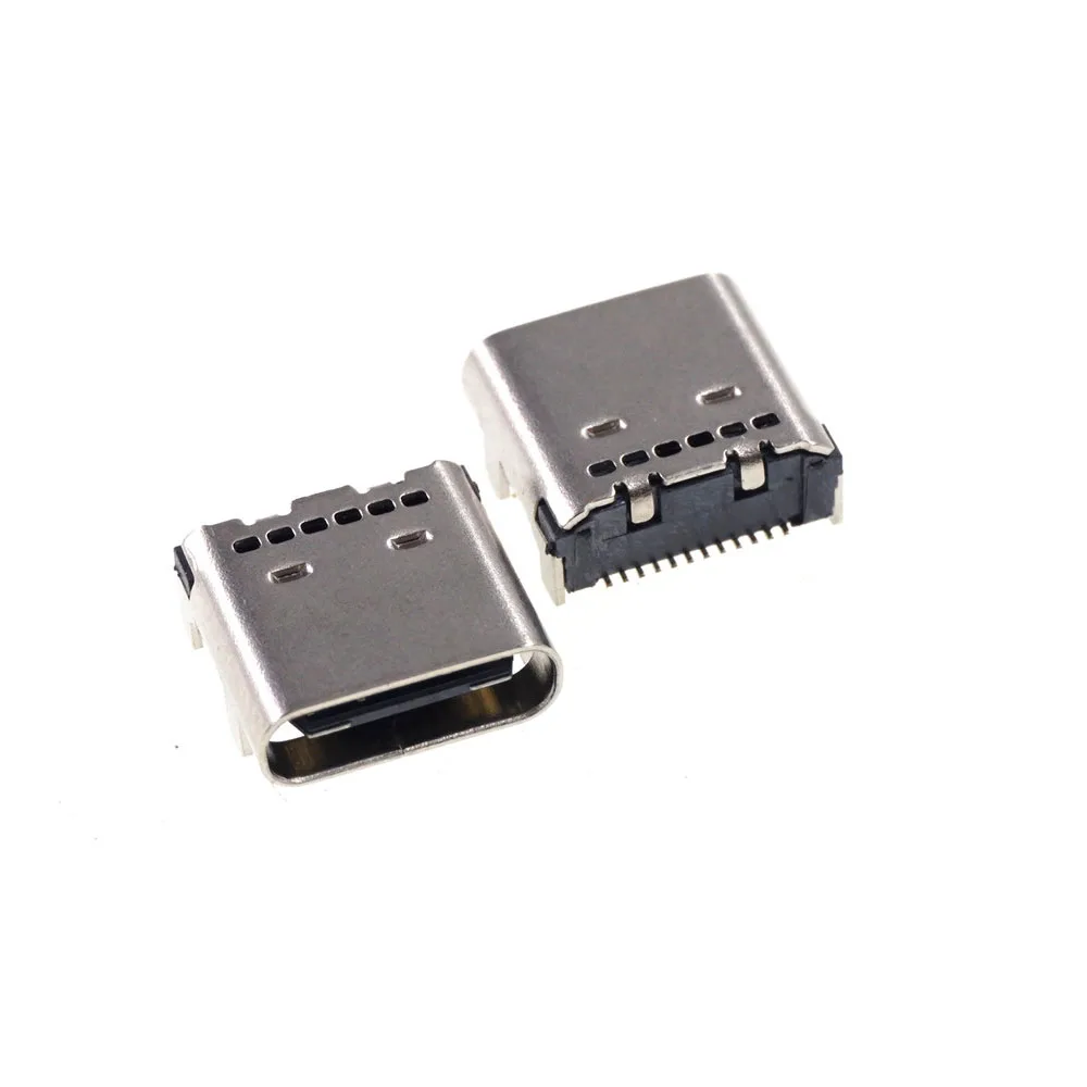 5 шт. разъем USB 3 1 Type C 24 штырька прямоугольный PCB SMT двухрядный язычок гнездовой