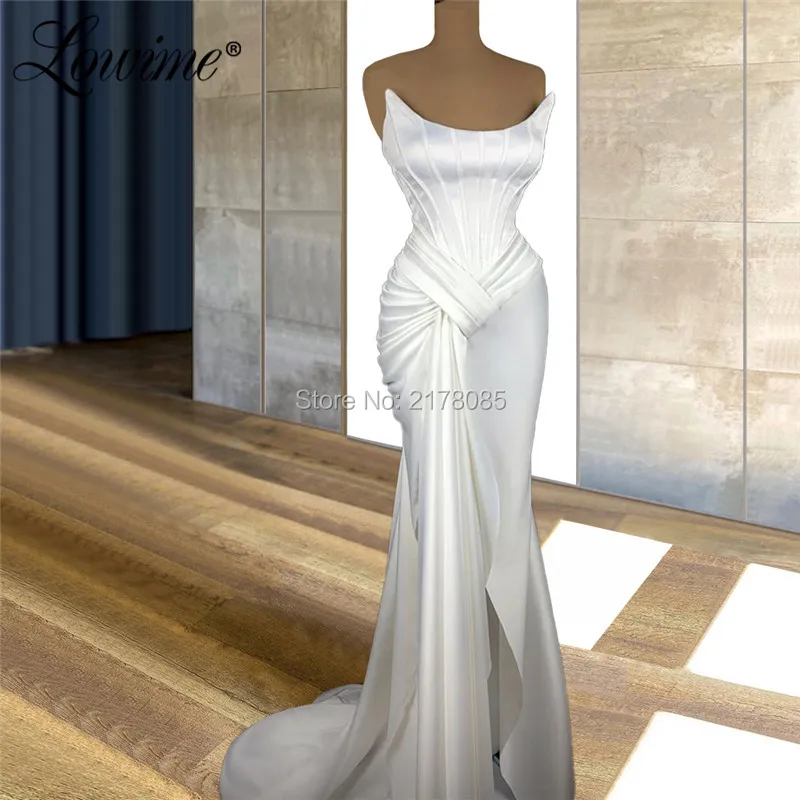Простые дешевые белые вечерние платья длинные платья-русалки женские атласные
