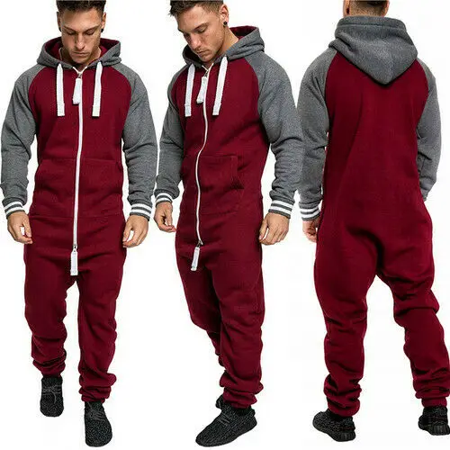 2020 мужской женский теплый зимний комбинезон Новая мода с капюшоном длинным