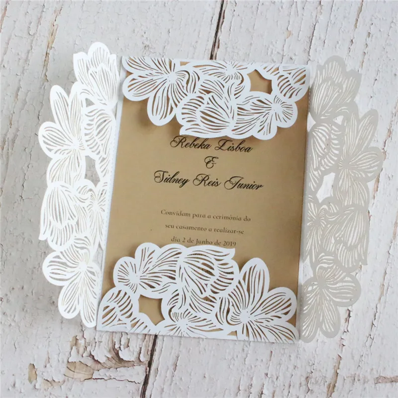 

Rural Laser Wedding Invitation Card Bridal Shower Birthday Greeting Cards