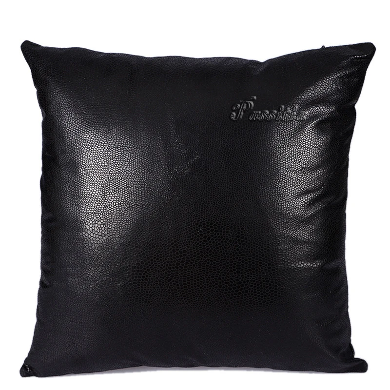 

Passitia 45x45 Pillowcases Throw Pillow Cover Decorative Cushion Covers For Sofa Living Room Couch Home Decor PU leather Pillows