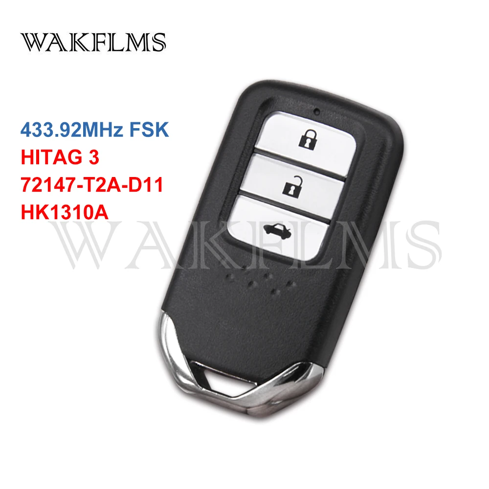 Умный ключ без ключа для автомобиля Honda Accord 9 IX 2015 CRIDER 72147-T2A-D11 72147-T2A-D01 433 МГц NCF2951X |