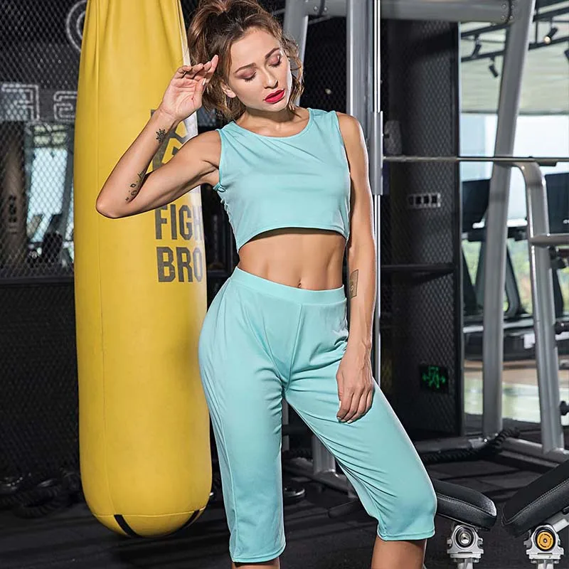 Female Sport Suit Women Fitness Clothing Wear Yoga Set Gym Jogging Suits Sportswear Running Leggings | Спорт и развлечения