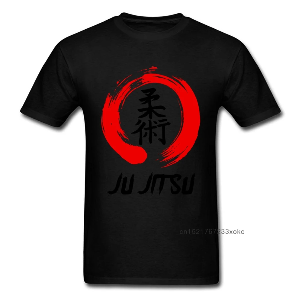Мужская футболка с коротким рукавом JuJitsu Kanji хлопковая Футболка круглым вырезом в