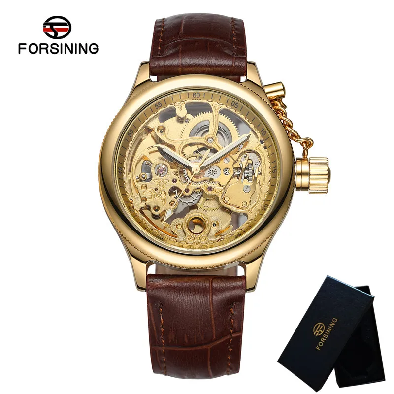 FORSINING автоматические механические мужские наручные часы военные спортивные