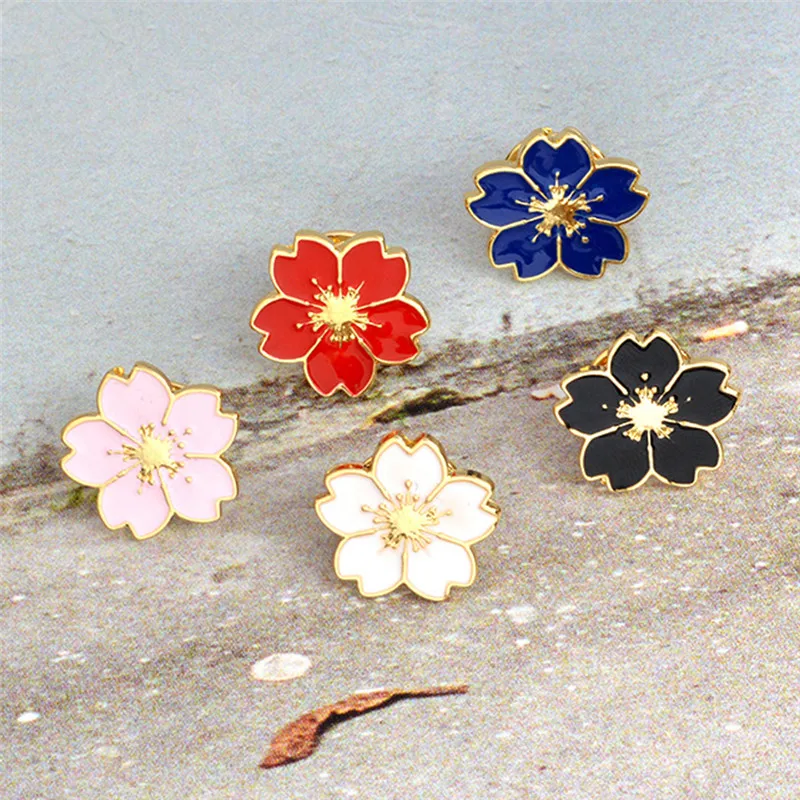 Брошь в виде цветка вишни булавка кнопка для сумок ювелирное изделие японском