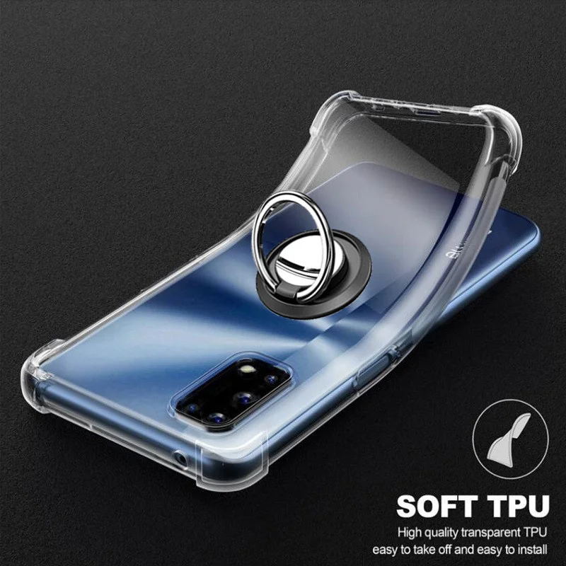 Luxury Transparent Shockproof Cases For Xiaomi 11T 12T Pro Case Silicone Mi 11 t pro Back Cover Xiomi 12 T Pro Metal Ring Magnetic Case Xiaomi mi 11 lite 5G Ne Soft Clear Cases xiaomi mi 12t pro Global Phone Bumper