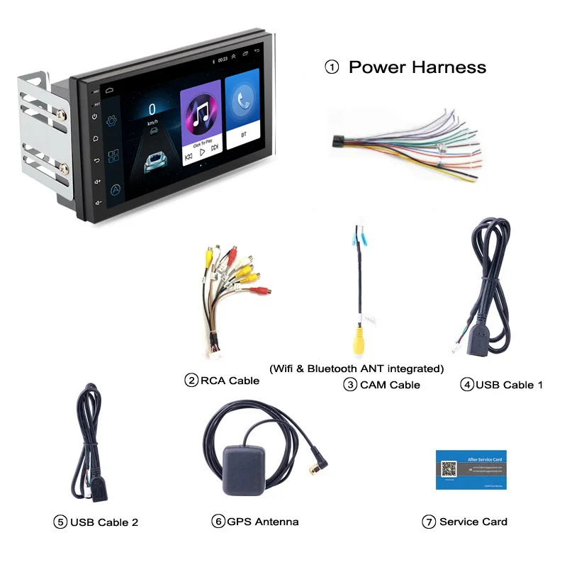 Ультратонкое автомобильное радио с GPS навигацией Android 9 0 универсальный
