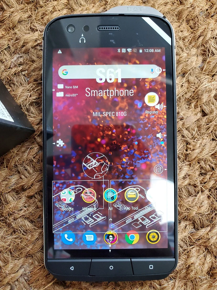 CAT S61 водонепроницаемый мобильный телефон Android 8,0 5,2 ''FHD+ Восьмиядерный 4 Гб+ 64 Гб 16 МП 4500 мАч Snapdragon 630 смартфон