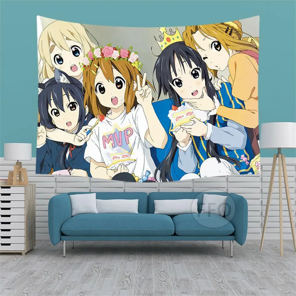 K-ON! Аниме гобелен на стену кавайная девушка украшения для домашней вечеринки