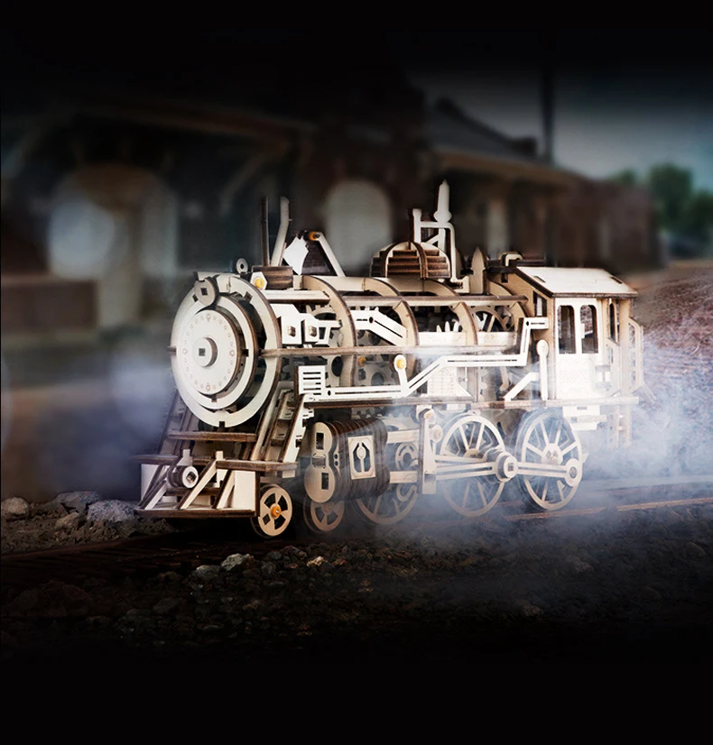 Деревянная 3D головоломка сделай сам с приводом для механической передачи