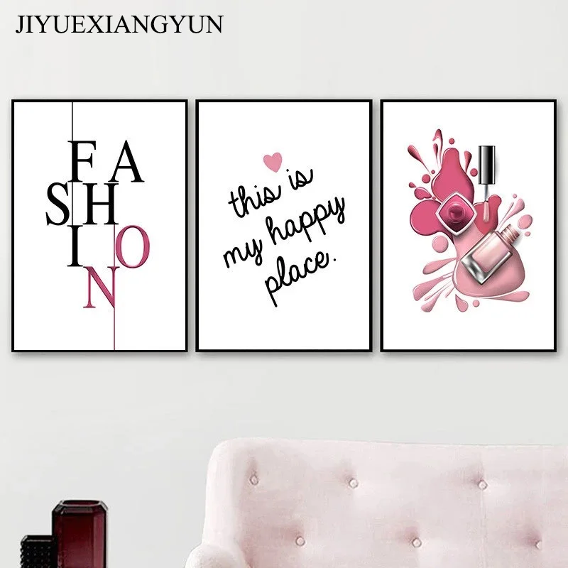 Модные принты для ногтей постер дизайна лак Картина на холсте Настенный декор