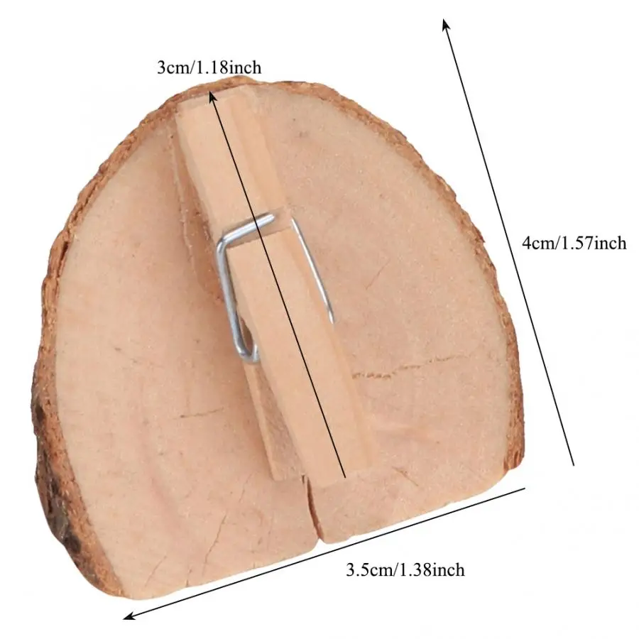 10Pcs DIY Tree Stump Shape Memo Name Card Photo Clip Holder Stand for Home Wedding Decor wedding decoration | Дом и сад