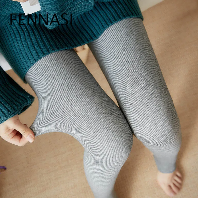 

FENNASI Women Cotton Leg Warmers Tights Sexy High Waist Winter Warm Pantyhose Plus Thick Velvet Compression Tights