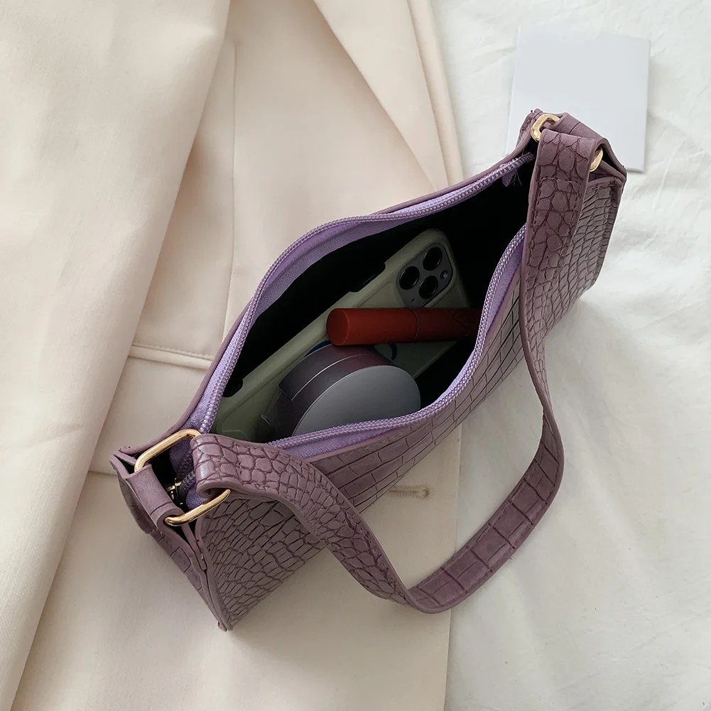 

Women Casual Shoulder Messenger Bags PU Leather Pure Color Chain Tote Purses Youth Ladies Simple Versatile Bag