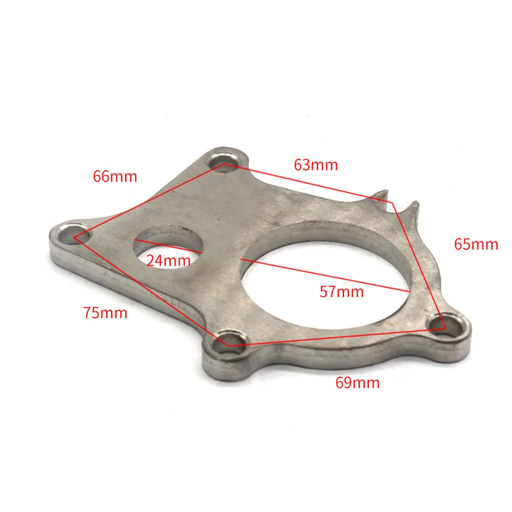 1 Pcs (5Bolts) T3/T4 Turbo Downpipe Flange Stainless Steel W/1&quot Wastegate Hole | Автомобили и мотоциклы