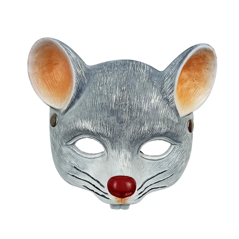 

Halloween Carnival Mouse Mask PU Foam Animal Costume Theater Props Novelty Mouse Cat Cosplay Half Face Mask For Adult Kid