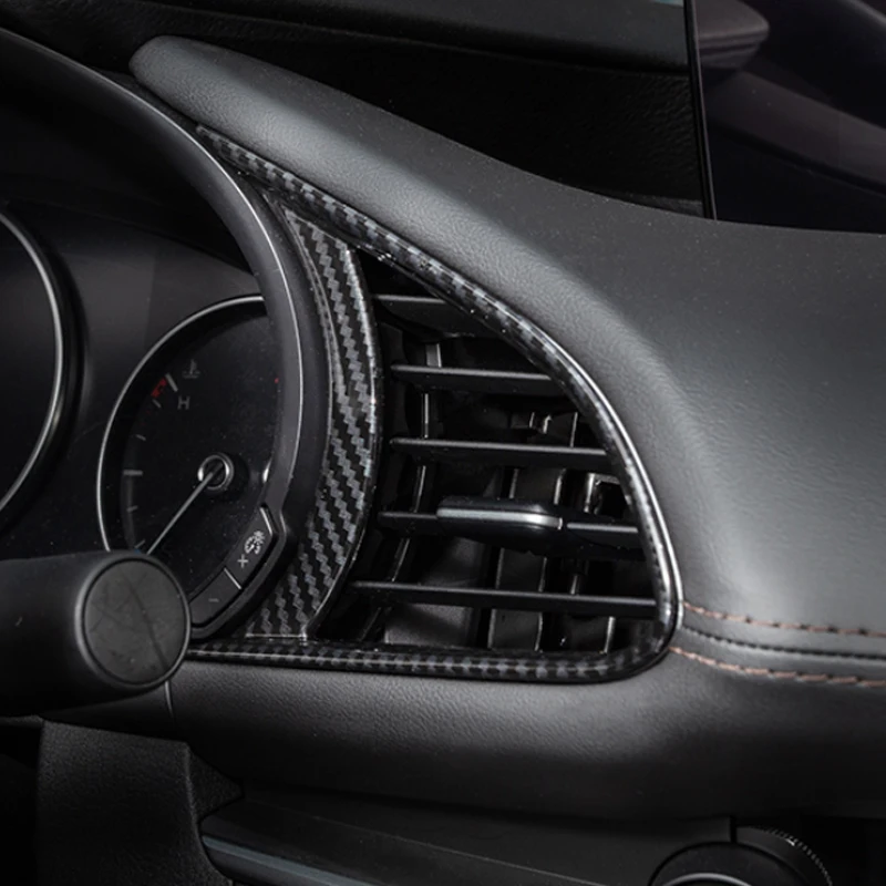 

For Mazda 3 BP 2019-Present Car Styling Front Outlet Vent Frame Sequins Internal Air Pannel Outlet Sticker Interior Moulding