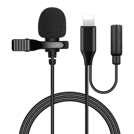 Mini Microphone for iPhone Portable Clip-on Lapel Microphone For iPhone iPad Xiaomi Android Smartphone DSLR  Camera PC Laptops