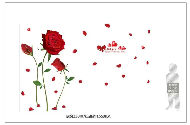 Новая Съемная красная роза жизнь это цветок Цитата Настенная Наклейка домашний