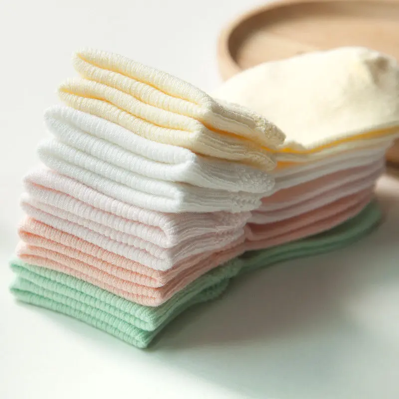 5 шт. в упаковке летние Хлопковые гольфы для маленьких девочек и мальчиков 0 1 3 4 6