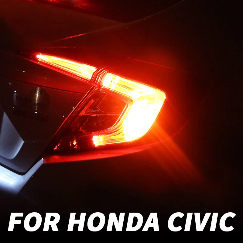 

for Honda Civic 10th 2018 2019 2020 2021 brake LED lights rear taillight decoration flashing modified accessories car supplies