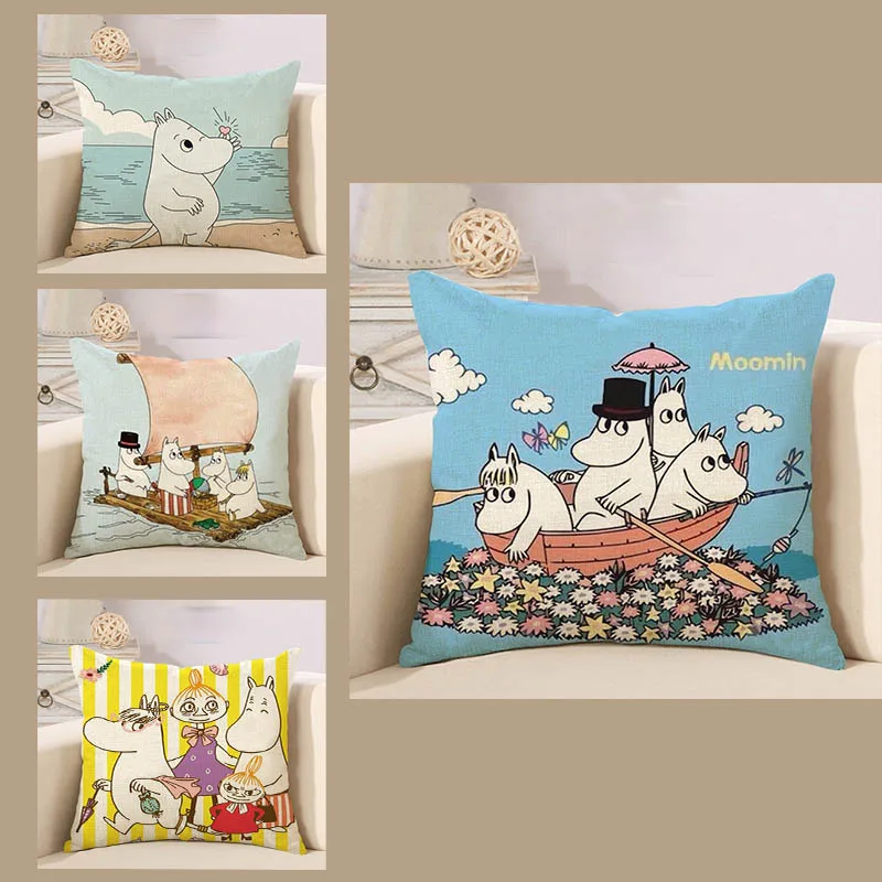 

New Cartoons Linen Throw Pillow Cases Car Sofa Linen Pillowcase Bedroom Decorative Cushion Cover Anime Body Pillow Home Decor