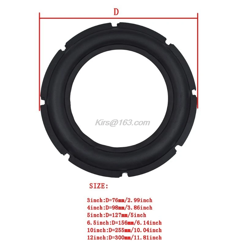 Динамик объемный ремонт пены Вуфер край эластичное резиновое кольцо 3/4/5/6.5/10/12